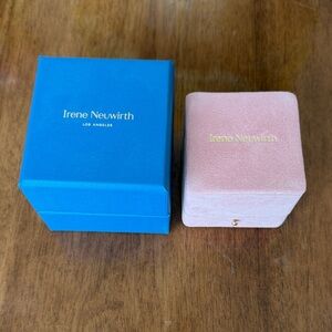 Pink Suede Jewelry Ring Boxes (empty, set of 2)
